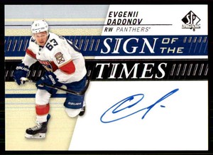 2019-20 SP Authentic Sign of the Times Evgenii Dadonov Auto #SOTT-ED