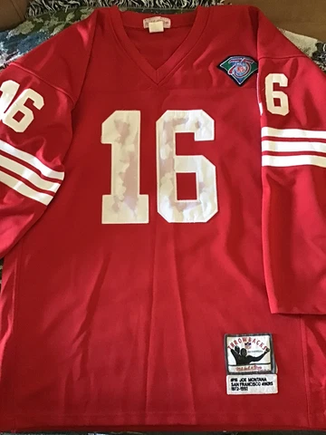 Joe Montana Mitchell and Ness Throwback Size XL Jersey Cover