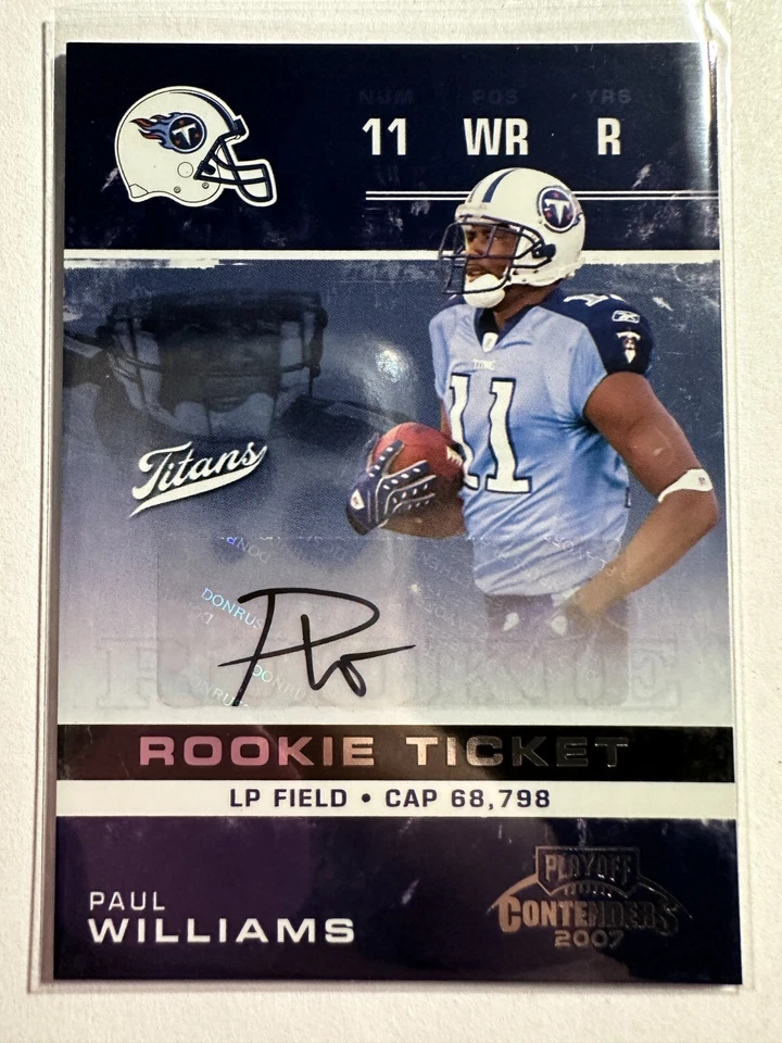 K100,004 - 2007 Playoff Contenders #207 Paul Williams Auto RC - Image 1 of 1