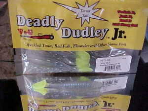 2 PKS of Deadly Dudley Jr Terror Tail 3.5/" Soft Fishing Lure 2 Packs of 10