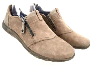 Cobb Hill CH6130 Amalie brown Zipper Slip On Taupe Suede Walking Shoes Women's 8 - Picture 1 of 8