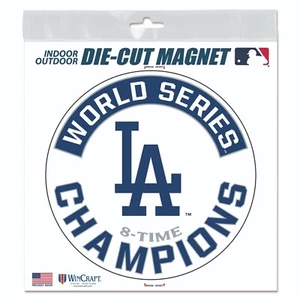 LOS ANGELES DODGERS 2024 WORLD SERIES CHAMPIONS 5" DIE-CUT MAGNET INDOOR OUTDOOR - Picture 1 of 1