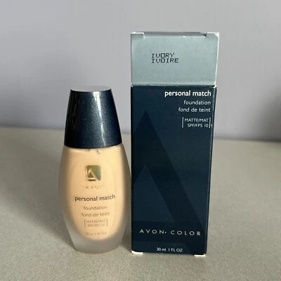 NIB Avon 2005 Color Personal Match Matte Foundation IVORY 1 fl oz / 30 ml SPF 10 - Image 1 of 4