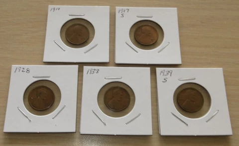 5 Wheat Pennies 1910-1939 (3P10-15) Vintage Wheat Pennies Add to Your collection Cover