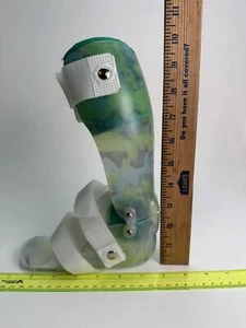 Left AFO Brace Polio Ankle Foot Orthosis Custom Thermoplastic - Picture 1 of 17