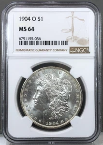 1904-O U.S. $1 Morgan Silver Dollar NGC MS64 - Picture 1 of 4