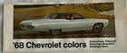 1968 Chevy Cars Color Chart Brochure Original GM NOS - Original with Tissue