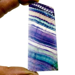 213.7 Cts Natural Bi Color Fluorite 76x30mm Fancy Carving Big Untreated Gemstone - Picture 1 of 13