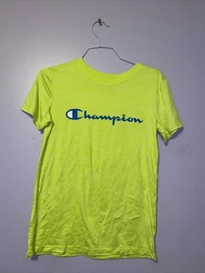 Champion Heather Green T-Shirt Logo Tee Size 10/12 Kids - Picture 1 of 1