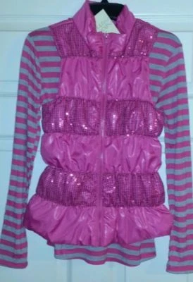 Niñas Autoestima Chaqueta Sin Mangas con Camisa Talla Grande...NUEVA CON ETIQUETAS...2 piezas...bonita Foto 1 de 4