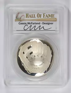 2014-P $1 Baseball Hall of Fame Dollar PCGS Gem Proof McFarland Signed - Picture 1 of 5