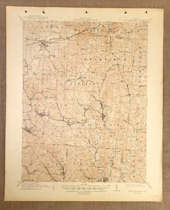 1911 New Lexington Ohio Area USGS Topographic Survey 17"x 21" Color Map - Picture 1 of 6