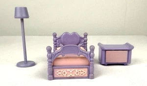 Juego de muebles con cama doble para casa de muñecas Kameny Bonny My Sweet Home - años 70 vintage - Imagen 1 de 14