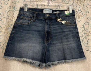 Celebrity Pink Women’s Beach Babe Blue Distressed Denim Shorts Size 7/28(28"x3") - Picture 1 of 6