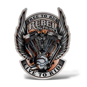 Adhesivo Biker Motocicleta Sticker PVC Motociclista Casco Rider Personalizados - Imagen 1 de 14