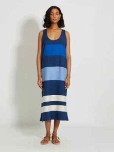Vestido midi grande de algodón a rayas Lemlem by Liya Kebede Lilian $395 - Imagen 1 de 3