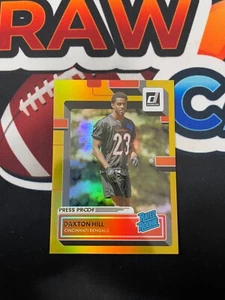 2022 Donruss Daxton Hill Rated Rookie RC Press Proof Gold #362 Bengals - Picture 1 of 2