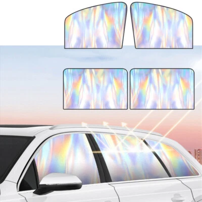 4X Magnetic Car Side Front Rear Window Sunshade Cover Shield UV Protection - Image 1 of 4