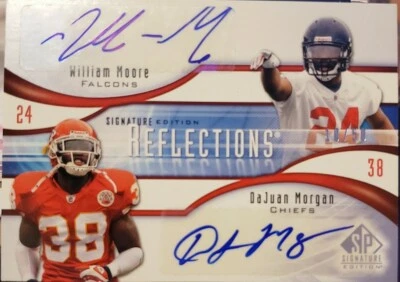 DaJuan MORGAN William MOORE 2009 SP Signature Edition Reflections Dual AUTO #/50 - Image 1 of 2