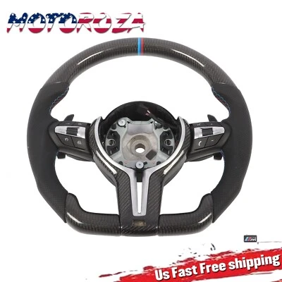 For BMW F30 F31 F32 F33 F34 F36 F22 M2 M3 M4 Carbon Fiber Steering Wheel - Image 1 of 4