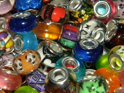 NEW 300/Pc COLORFUL High Visual Mixed 14mm RESIN European Beads lot (200) - Image 1 of 4