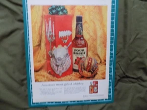 1960 DRUCKANZEIGE VIER ROSEN WHISKEY GESCHENKT DRINK - Bild 1 von 1