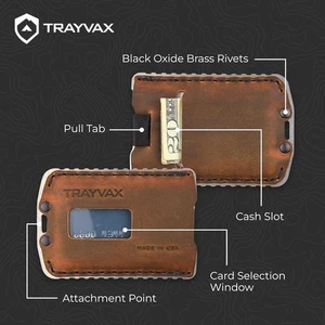 Trayvax Ascent Geldbörse, RFID Fronttasche Geld- und Kreditkartenetui, Minimalis - Bild 1 von 6