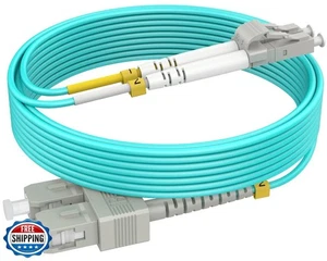 OM3 Fiber SC to LC, 10m(30ft) Multimode Fiber Optical Patch Cable, Options 7i - Picture 1 of 5