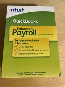 Brand new factory sealed QuickBooks Enhanced Payroll 1-3 Employees 2011 - Picture 1 of 6