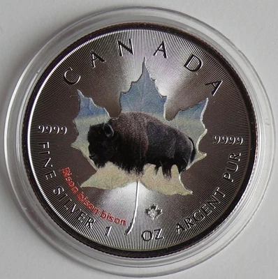 Kanada 5 Dollars 2014 Bison, 1 Oz Silber - Bild 1 von 2