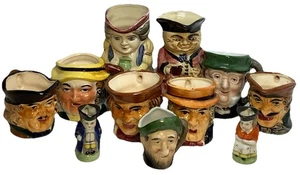"11 tazas de colección Royal Doulton Toby personajes de jarra de 1,5"" a 4"" de alto hechas en Japón" - Imagen 1 de 13