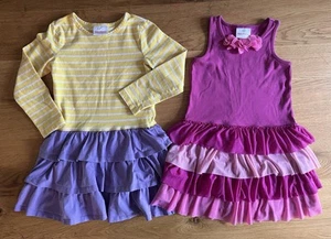 Set of Hanna Andersson Girls Dresses Size 100cm | US 5 Pink Purple Yellow - Picture 1 of 9