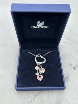 Swarovski Heart,Key & Locket Necklace In Original Box. - Image 1 of 4