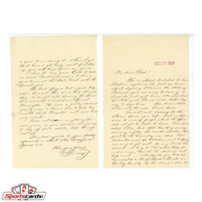 Barney Dreyfuss Pittsburgh Pirates Signed Auto Letter to HOFer Fred Clarke JSA