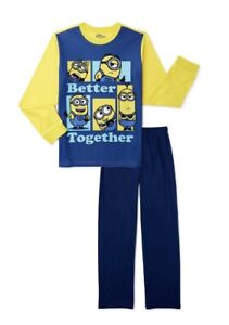 Despicable Me MINIONS Boys' Pajamas PJ 2-Pc Set Long Sleeve Size 4 5 6 7 8 10 12
