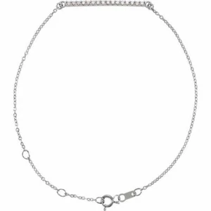 Pulsera barra de diamantes en oro blanco de 14 K (1/6 quilates) tw.) - Imagen 1 de 2