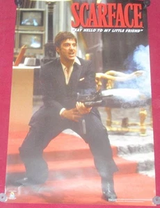 Scarface Movie Poster 22x34 S/S Al Pacino Steven Bauer Michelle Pfeiffer - Picture 1 of 1
