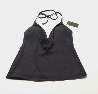 NUEVO Traje de Baño Tankini Kenneth Cole Negro Top Talla M Nuevo con Etiquetas Tazas Moldeadas Foto 1 de 4