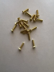 BRASS OVAL HEAD SLOTTED MACHINE SCREWS. 10/24 x 3/4” , 15 PCS. NEW - Picture 1 of 1