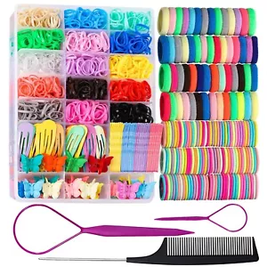 Elastic Hair Ties, Hair Accessories for Girls, Colorful Baby Elatic Hair Bands - Picture 1 of 7