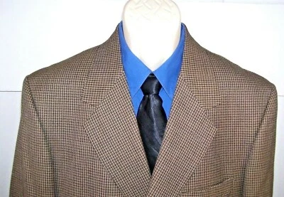 Blazer Henry Grethel Signature Collection Hombre Marrón 42 Largo 100% Lana Worsted Foto 1 de 4