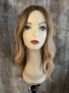 100% EUROPEAN VIRGIN HUMAN HAIR 24" STRAWBERRY BLOND WITH DARK ROOTS - Picture 1 of 12
