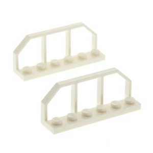 2x Lego Zaun 1x6 weiß Eisenbahn Zug Waggon Geländer Absperrung 58494 6583 - Bild 1 von 1
