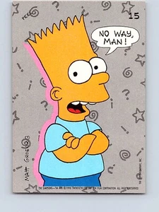1990 Topps The Simpsons #15 Bart- No Way, Man! Stickers - Picture 1 of 2