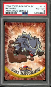 2000 Topps Pokemon Tv Animation Series 2 #111 Rhyhorn PSA 8 Near Mint - Bild 1 von 2