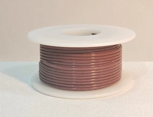 18 AWG UL1213 PTFE Type E Hook-up Wire BROWN 25 foot spool ~ NEW - Picture 1 of 1
