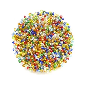 Glass Seed Bead Silver Lined Mixed 3mm 8/0 Pack - 50 grams (approx 1100 beads) - Picture 1 of 4