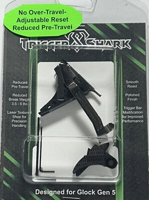 Trigger Shark Gen 5 Glock W/ Adjustable Reset Housing- Reduced Pretravel
