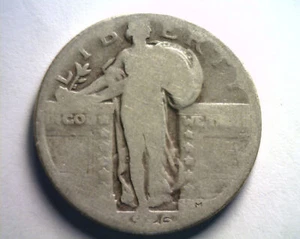 1926 STING LIBERTY QUARTER ABOUT GOOD AG CLASHED DIE VORSEITE SCHÖNES ORIGINAL - Bild 1 von 2