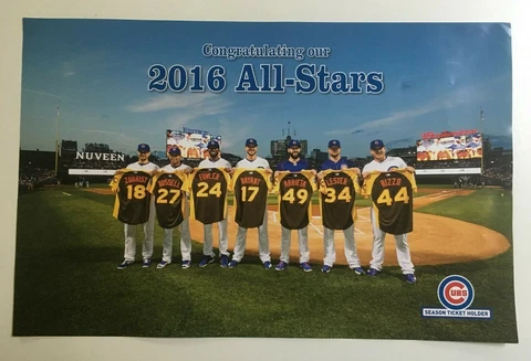 CHICAGO CUBS 2016 ALL-STARS POSTER (SEASON TICKET HOLDER EXCLUSIVE)!! Cover